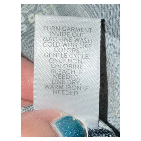 J. Jill - Bird Print Blouse - Size Medium - Picture 7 of 8